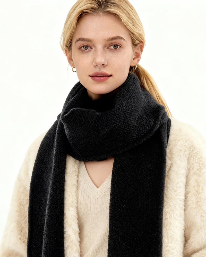 JOYPICKS Women's Long Knit Scarf Winter Chunky Scarfs Warm Big Wrap Thick Winter Fashion Scarves for Outdoor Men & Women - Image 4
